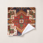 アンティークヴィンテージカラフルオリエンタルラグ風呂 バスタオルセット (ウォッシュタオル)