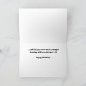 アンティークヴィンテージクラシック車ガイおもしろい誕生日カード カード (内部)