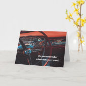 アンティークヴィンテージクラシック車ガイおもしろい誕生日カード カード (黄色い花)