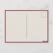 アンティークヴィンテージクリスマスレッドスピレアパルマタカード ポストカード (裏面)