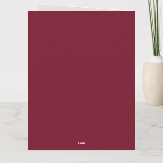 アンティークヴィンテージクリスマスレッドスピレアパルマタ カード (裏面)