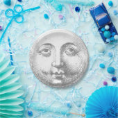 アンティークヴィンテージグレームーン顔 ペーパープレート (パーティー)