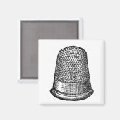 アンティークヴィンテージシンブル1880の冷蔵庫用マグネット マグネット (正面/裏面)