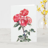 アンティークヴィンテージスタイルバラアートノートカード カード (黄色い花)