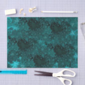 アンティークヴィンテージダークティール（緑がかった色）ビクトリアンパターン 薄葉紙 (クラフト)