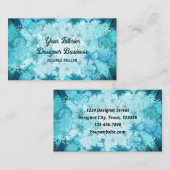 アンティークヴィンテージティール(緑がかった色)ブルーグリーンウォーター色のテクスチャ 名刺 (正面/裏面)