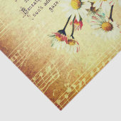 アンティークヴィンテージデイジー詩の花 薄葉紙 (詳細)