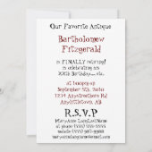 アンティークヴィンテージトラック退職パーティの招待状 招待状 (裏面)