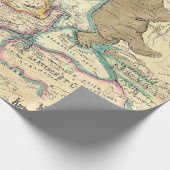 アンティークヴィンテージドイツヨーロッパ地図 ラッピングペーパー (角)