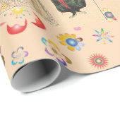 アンティークヴィンテージビクトリアン紙ドレス付き人形 ラッピングペーパー (ロールコーナー)