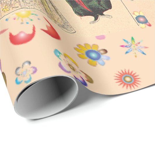 アンティークヴィンテージビクトリアン紙ドレス付き人形 ラッピングペーパー (ロールコーナー)