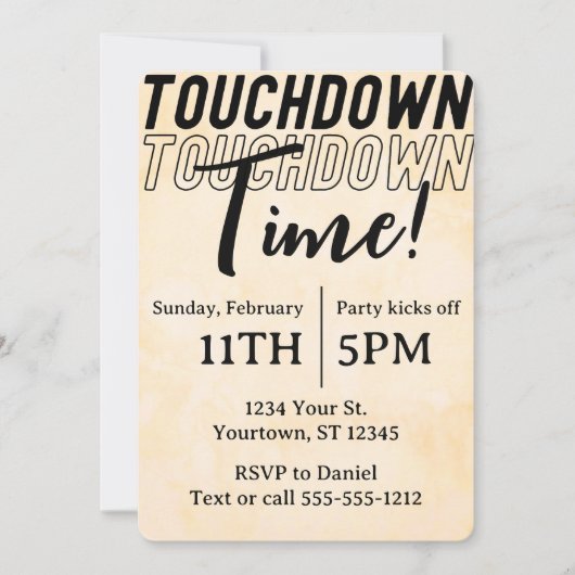 アンティークヴィンテージビッグゲームボウルゲームサッカーパーティー 招待状 (正面)