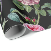 アンティークヴィンテージピンクローズアンドオーランズパターン ラッピングペーパー (ロールコーナー)