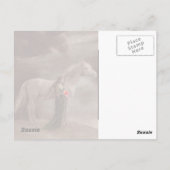 アンティークヴィンテージファンタジーナイトドリーム馬はがき ポストカード (裏面)