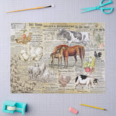 アンティークヴィンテージファームアニマルエフエメラベージュ 薄葉紙 (クラフト)