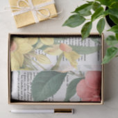 アンティークヴィンテージフラワーズブックページフランスのの切り離し 薄葉紙 (ギフト)