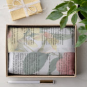 アンティークヴィンテージフラワーフランスのブックページの切り離し 薄葉紙 (ギフト)