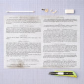 アンティークヴィンテージフランスのブックページの切り離し 薄葉紙 (クラフト)