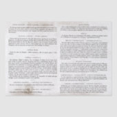 アンティークヴィンテージフランスのブックページの切り離し 薄葉紙 (正面)