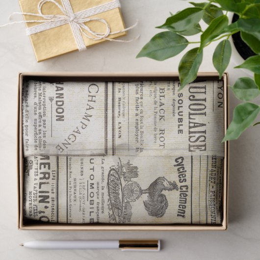 アンティークヴィンテージフランスの園芸アッドエフエメラ 薄葉紙 (ギフト)