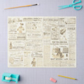 アンティークヴィンテージフランスのadsエフエマベージュ 薄葉紙 (クラフト)