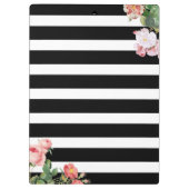 アンティークヴィンテージフローラストライプ&モノグラム クリップボード (裏面)