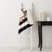 アンティークヴィンテージフローラストライプ&モノグラム シェルパブランケット (インサイチュ)