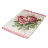 アンティークヴィンテージフローラバラ バスマット (アングル)
