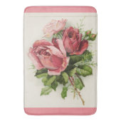 アンティークヴィンテージフローラバラ バスマット (正面縦)