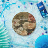 アンティークヴィンテージフローラフラワーアートカスタム絵画ズ ペーパープレート (パーティー)