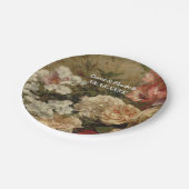 アンティークヴィンテージフローラフラワーアートカスタム絵画ズ ペーパープレート (アングル)