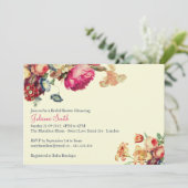 アンティークヴィンテージフローラブライダルシャワー招待状 招待状 (スタンド正面)