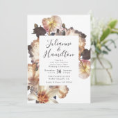 アンティークヴィンテージフローラ結婚式招待状 招待状 (スタンド正面)