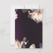 アンティークヴィンテージフローラ結婚式RSVP応答カード 出欠カード (裏面)