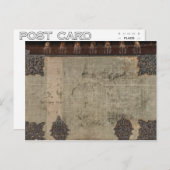 アンティークヴィンテージブックカバー（金属製ヒンジ付） ポストカード (正面/裏面)