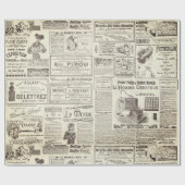 アンティークヴィンテージベージュアドフランスのエフエメラ ラッピングペーパー (フラット)