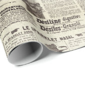 アンティークヴィンテージベージュアドフランスのエフエメラ ラッピングペーパー (ロールコーナー)