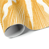 アンティークヴィンテージベージュオレンジイエローサン顔 ラッピングペーパー (ロールコーナー)