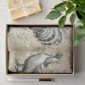 アンティークヴィンテージベージュルースターヘンスクフランスのリプト 薄葉紙 (ギフト)