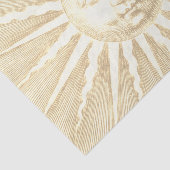 アンティークヴィンテージベージュ金ゴールドサン顔 薄葉紙 (詳細)