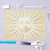 アンティークヴィンテージベージュ金ゴールドサン顔 薄葉紙 (クラフト)