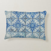 アンティークヴィンテージポルトガルのタイル模様 – Azulejo アクセントクッション (裏面)