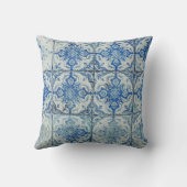 アンティークヴィンテージポルトガルのタイル模様 – Azulejo クッション (裏面)