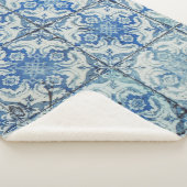 アンティークヴィンテージポルトガルのタイル模様 – Azulejo シェルパブランケット (3/4)