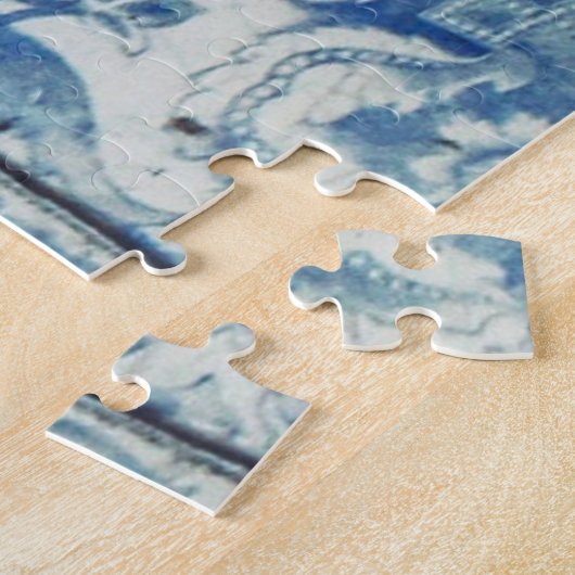 アンティークヴィンテージポルトガルのタイル模様 – Azulejo ジグソーパズル (側面)