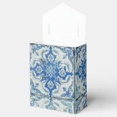 アンティークヴィンテージポルトガルのタイル模様 – Azulejo フェイバーボックス (オープン)