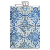 アンティークヴィンテージポルトガルのタイル模様 – Azulejo フラスク (正面)