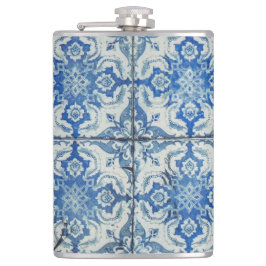 アンティークヴィンテージポルトガルのタイル模様 – Azulejo フラスク