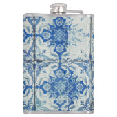 アンティークヴィンテージポルトガルのタイル模様 – Azulejo フラスク (裏面)