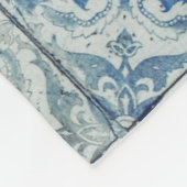 アンティークヴィンテージポルトガルのタイル模様 – Azulejo フリースブランケット (角)